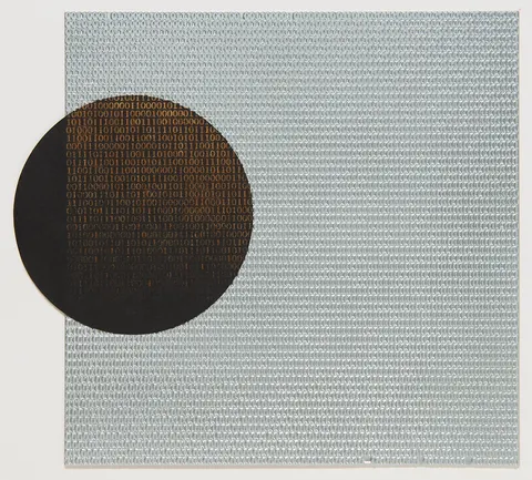 1s and 0s (Artist's note: Converted to Binary Code)